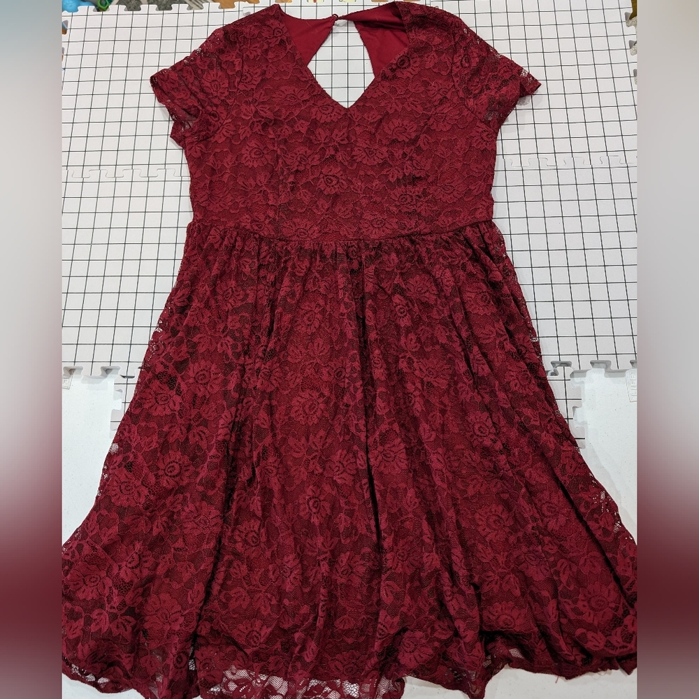 Torrid red lace dress